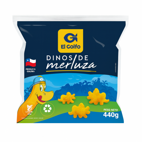 Dinodorados de Merluza Congelados El Golfo 440 g – Crujientes y Deliciosos